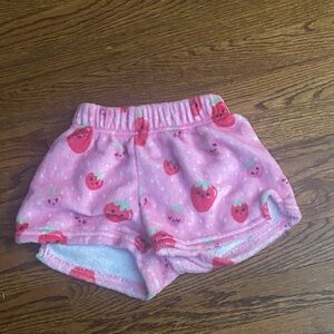 Pink Strawberry Kids Shorts